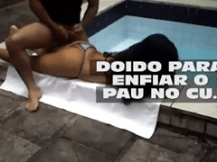 Amigo Saradão Arrombando o Cu da Esposa Tarada do Marido Corno em Motel no RJ