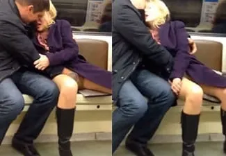Flagra Amador Real Sensacional Desse Casal de Safados Quase Se Comendo Dentro do Metro