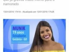 Vazou no WhatsApp Mais Um Video de Munik do BBB 16 Tocando Uma Para o Namorado