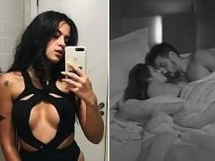 De Férias com o Ex Brasil: Hana moreninha gostosa foi pra cama com Lipe e apareceu mamando e quicando ao vivo