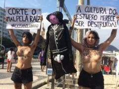 Sara Winter ativista pró Bolsonaro que foi presa já foi do movimento feminista e pagou muito peitinho em manifestações