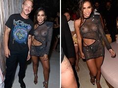 Anitta mostrou os peitos em festa de lançamento do seu single “Girl from Rio” em Miami Beach