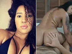 Camila mineira morena deliciosa sentando e ganhando leite na buceta