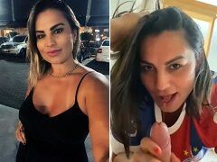 Marcia Imperator em sexo caseiro mamando o amigo