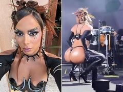 Anitta muito gostosa com a bunda de fora no ensaio do seu bloco de carnaval