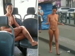 Flagra de morena pelada no ônibus e nas ruas do bairro de Santa Cruz RJ