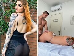 DJ Ludi ruivinha deliciosa levando rola de bruços em vídeo caseiro