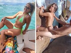 Bruna Carlos loira safada fodeu com amiguinho na praia