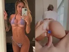 Nathália Ramonny transando quicando na vara com plug anal no cu