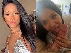 Karoline Lima mamando a piroca do seu parceiro dotado em vídeo caseiro