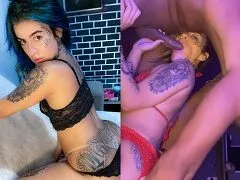 Barbara Brazilian fazendo boquete delicioso e masturbando com os pés