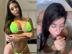 Jaiane Limma fazendo boquete bem delicioso na banheira