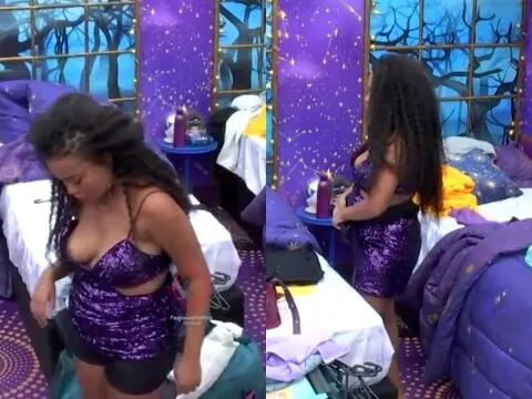 Morena muito linda de Minas gerais pagando peitinho no bbb