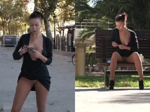 Morena Gata Exibe o Corpo Sensual em Passeio Ousado Pela Cidade