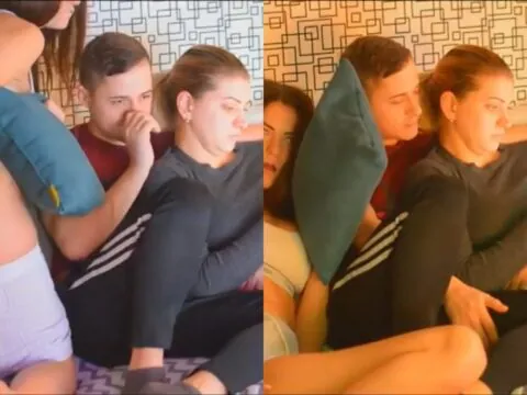 Cunhada peituda recebe dedadas quentes durante sessão de cinema