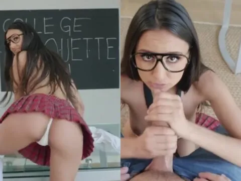 Safadinha rebolando com calcinha no colo do amigo até gemer alto