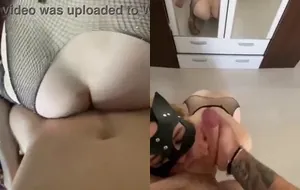 Ninfeta safada recebendo plug de coração no cuzinho e gemendo de prazer