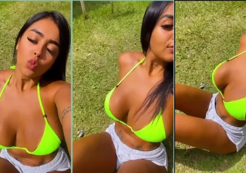 Morena linda se exibindo ao ar livre no onlyfans