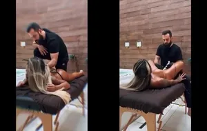 Morena sensual recebendo massagem tântrica e sendo masturbada até o orgasmo