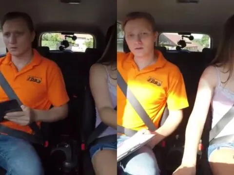 Novinha safada dando o cu na autoescola para passar de ano