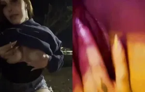 Ruiva safada traindo o namorado com amigo em plena rua, gemendo alto enquanto é comida