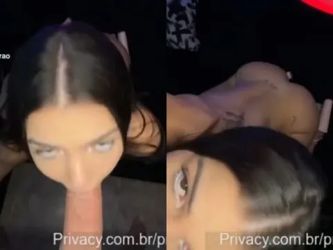 Safada dando boquete babado e engolindo tudo até o final