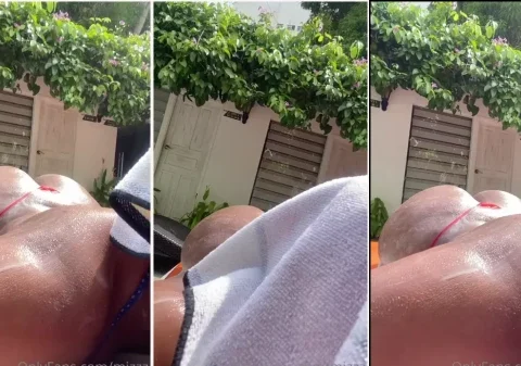 Mulher safada mostrando o seu corpão esbelto pegando um bronze