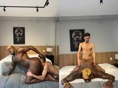 Vídeo gay porno com negão gigante dando pro branquinho baixinho