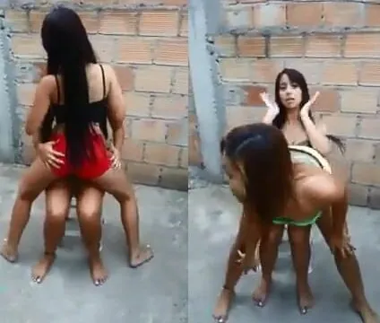 Vazou no WhatsApp Video Amador Dessa Duas Ninfetinhas Faveladas Dançando e Se Pegando