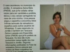 ContribuiçãO Caseira Nacional   Vazou No WhatsApp Fotos ÍNtimas Da Vereadora Gostosa Do Acre De 35 Anos Zeina Melo