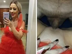 Babi Barelli em festa a fantasia fodendo dentro da barraca