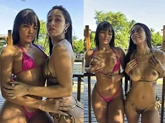 Irys Fernandez e Letycia Valenttina Musas do Carioca peladas se pegando gostoso