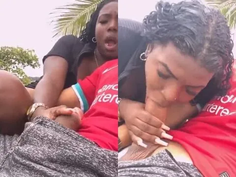 Moreninha do Rio de janeiro mamando o pau do cara em público