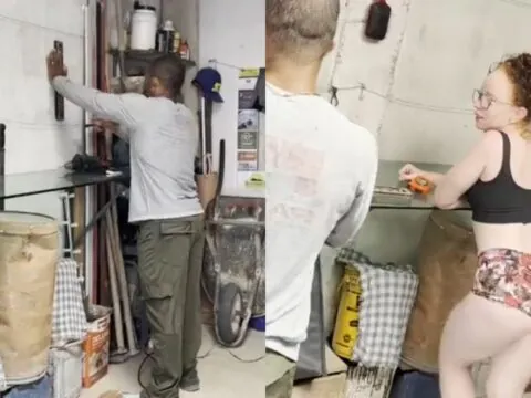 Ruivinha casada dando o cu no pedreiro até gemer de tesão