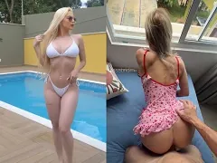 Fodendo a acompanhante loirinha perfeita mais famosa e cara de Porto Alegre