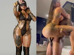 Filme de sexo caseiro com Aline Freitas, modelo paulista e musa do Corinthians fodendo muito com negão dotado