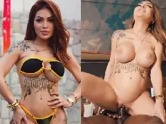 Vídeo pornô da novinha, Larissa Alves, tiktoker ruivinha peituda de Niterói tendo noite de sexo com seu personal bem dotado