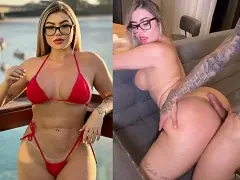 Coroa loira transando, Nayara Maciel, influencer peituda de Guarulhos sendo macetada pelo amigo do noivo